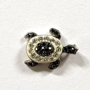 Sterling Silver Marcasite Tiny Turtle Pendant